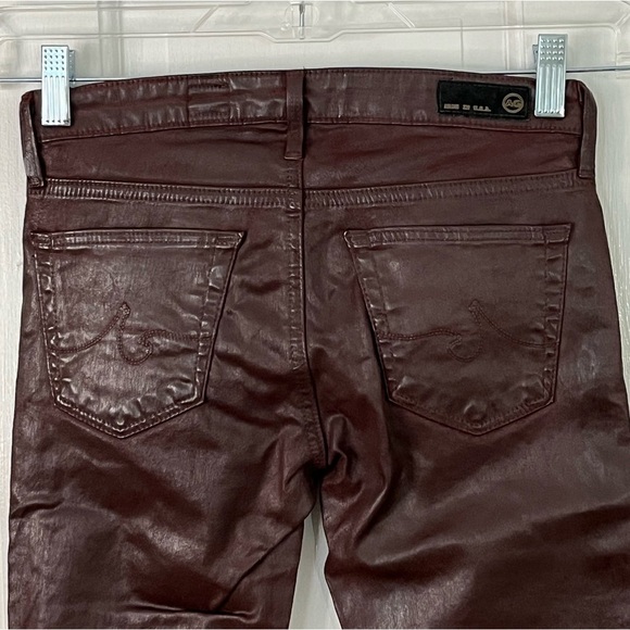 AG ADRIANO GOLDSCHMIED Legging Ankle Super Skinny Leatherette Jean Size 24R New - Picture 7 of 16